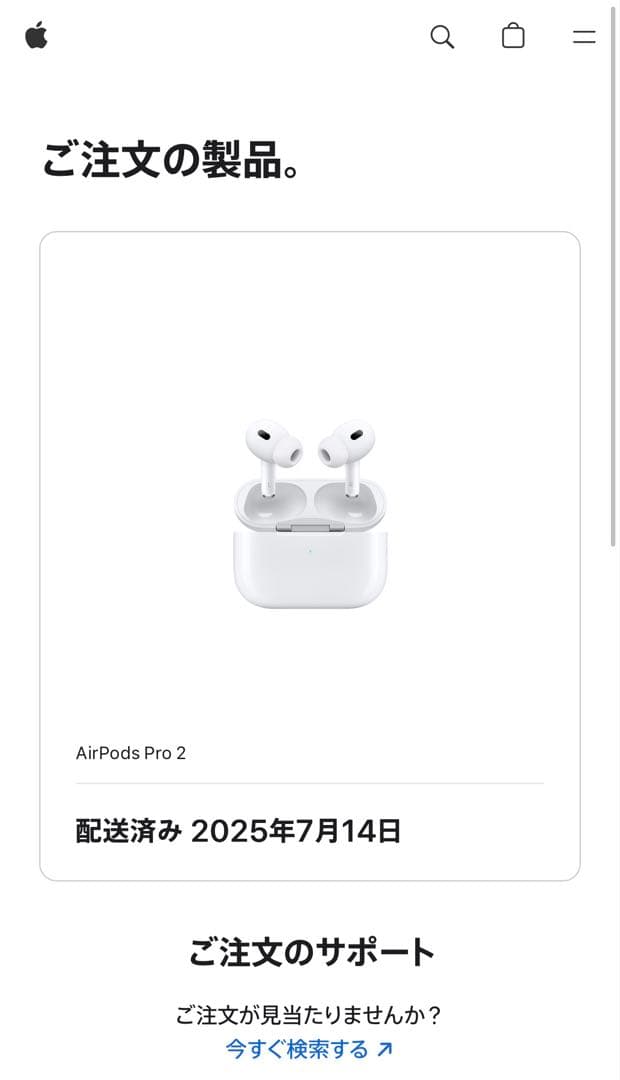 【美品】AirPods Pro2 本体 充電ケース付き