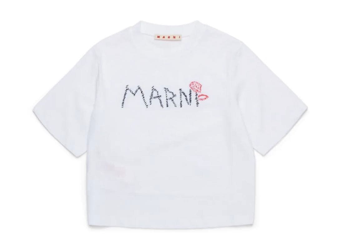 【専用】新品★MARNI ロゴ刺繍 Tシャツ 半袖 14Y レディースМ相当