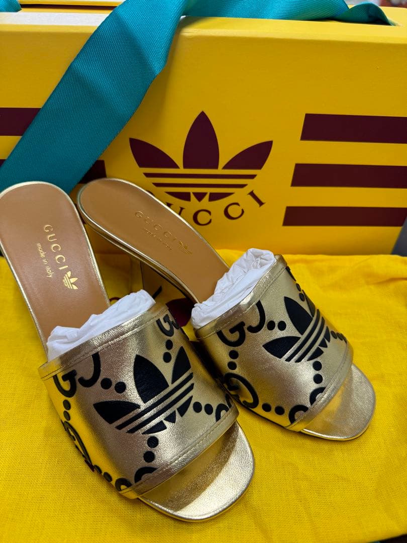 【新品未使用】36 アディダス グッチ コラボ レディース ミュール サンダル