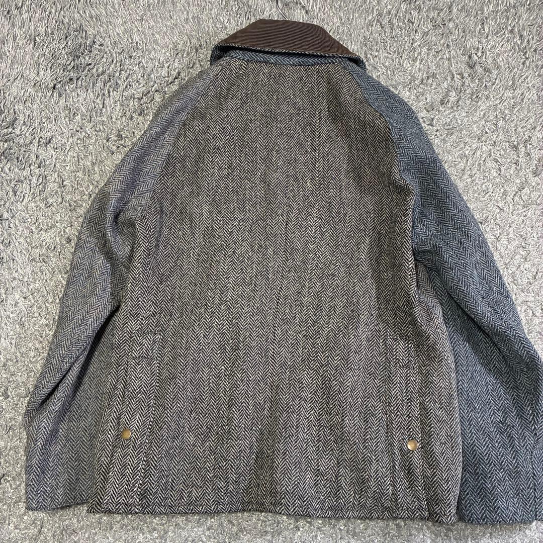 【美品】ユーズド×ハリスツイード パッチワークジャケット BEDALE再構築 1