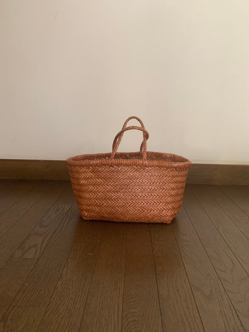 ドラゴンDragon かごバッグ 革素材 美品 付き 定番 シンプル