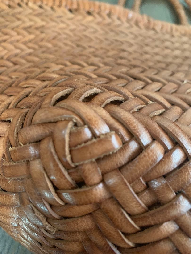 ドラゴンDragon かごバッグ 革素材 美品 付き 定番 シンプル