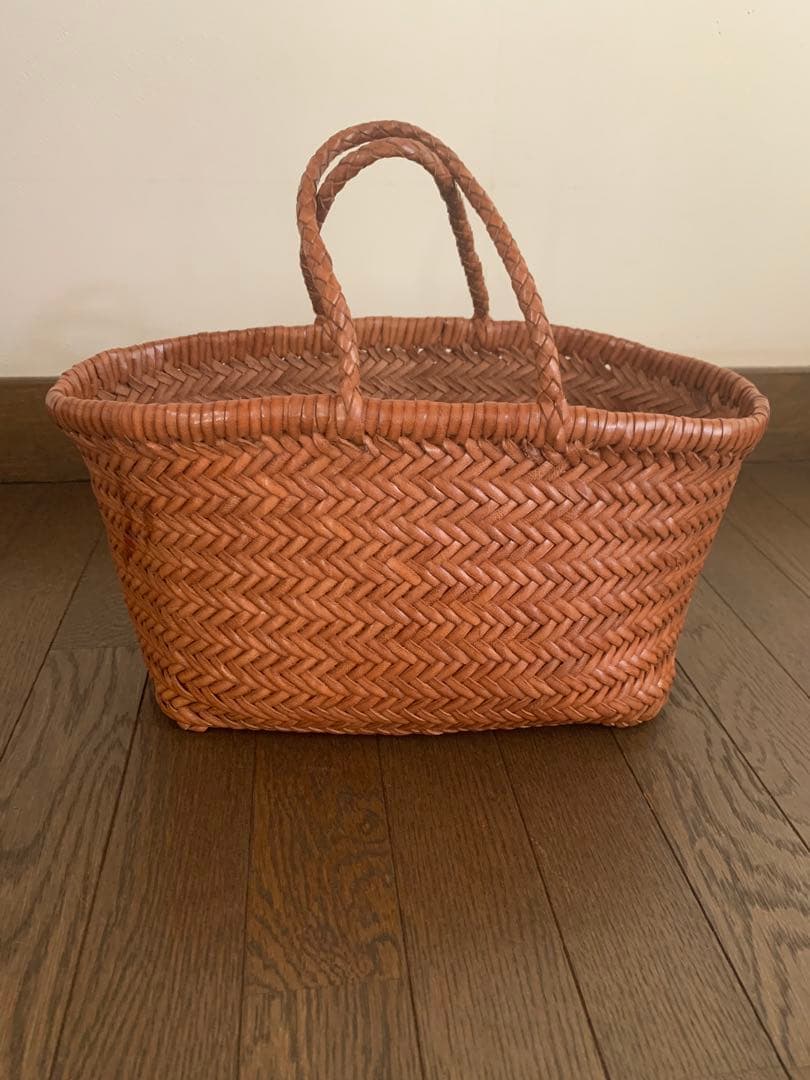 ドラゴンDragon かごバッグ 革素材 美品 付き 定番 シンプル