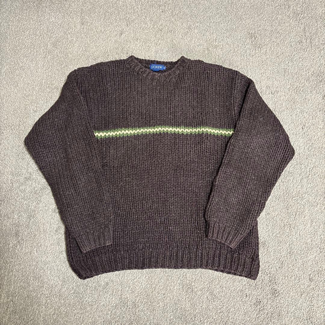美品！90s J.crew ジェイクルー　ライン　ウールニット　アメカジ