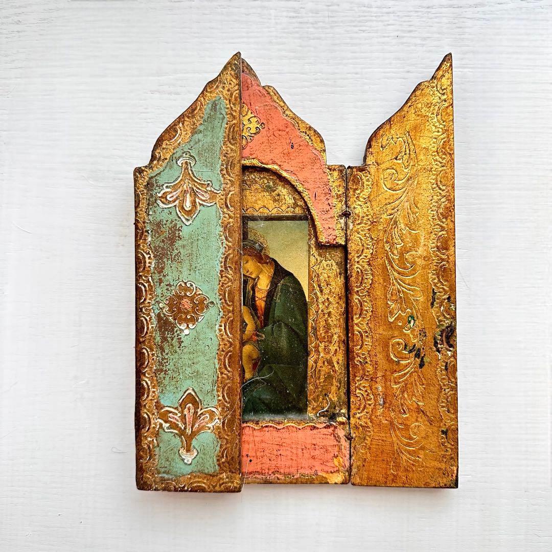 【希少品】キリスト教の壁掛け 聖母マリア フランスアンティーク 骨董