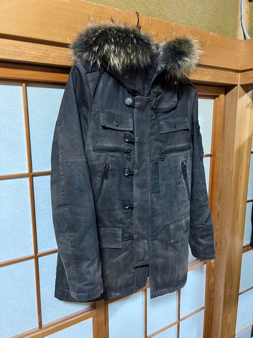 ROEN ロエン　ミリタリージャケット　レオパード コート アウター ファー　M