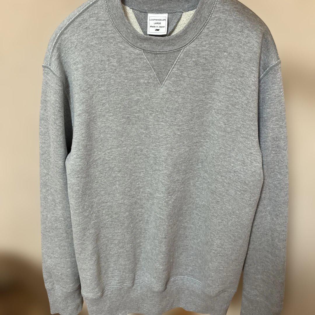 LOOPWHEELER LW01グレー メランジ　Lサイズ