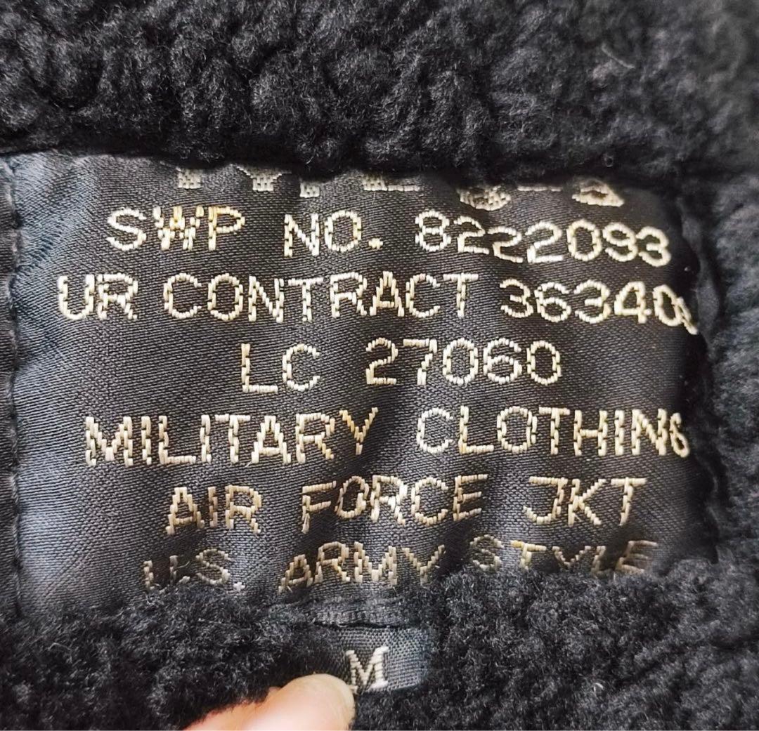 B-3 リアルムートン フライトジャケット レザー ミリタリー 黒 L-XL相当