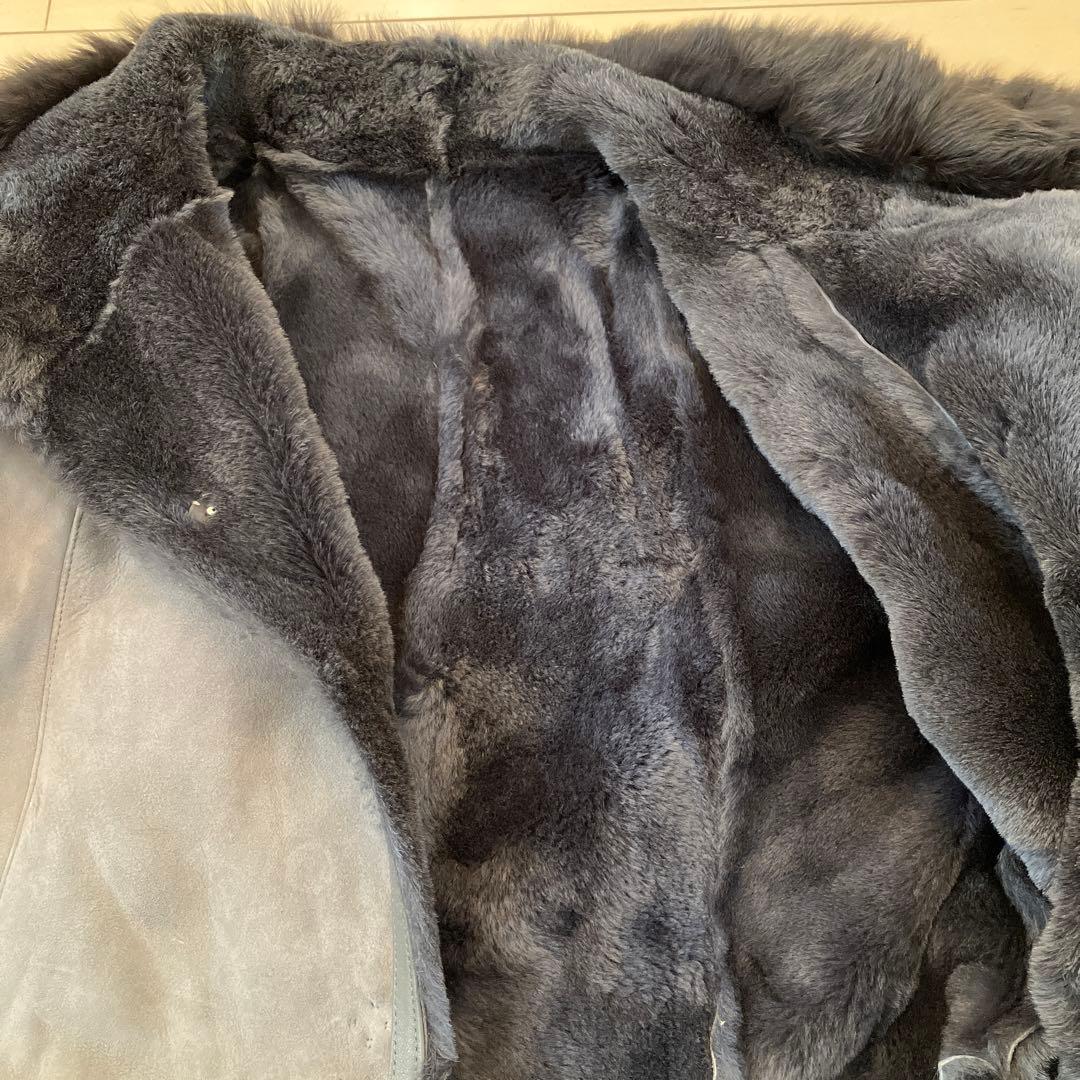 11.1 MORPHELLS フォックスファー使いムートンコート グレー 40