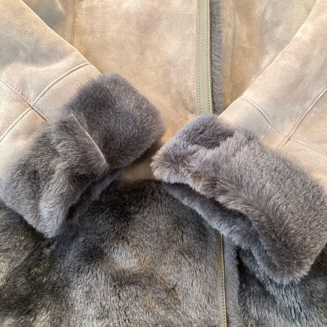 11.1 MORPHELLS フォックスファー使いムートンコート グレー 40