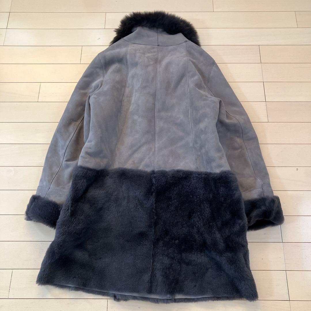 11.1 MORPHELLS フォックスファー使いムートンコート グレー 40