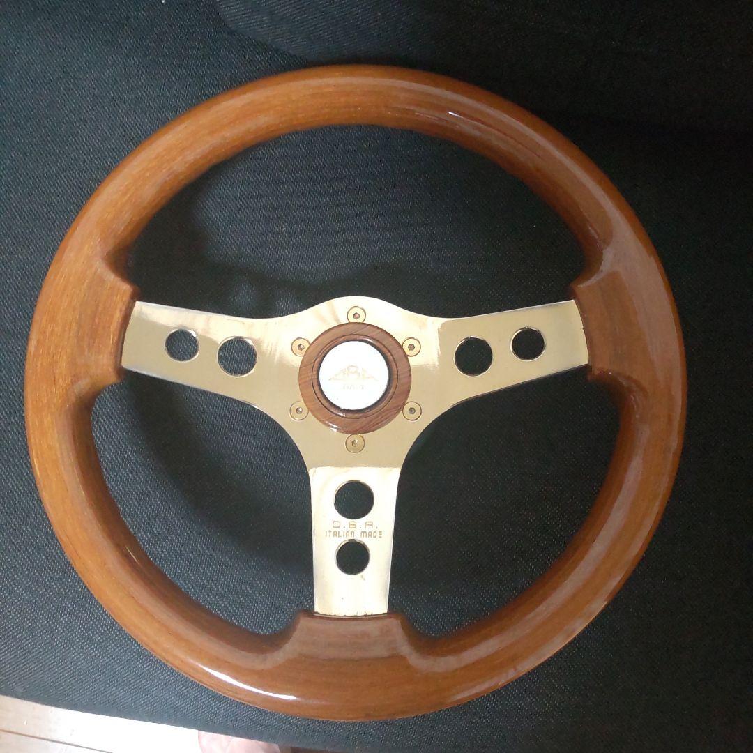 O.B.A. ステアリングホイール イタリア製…メッキはゴールド