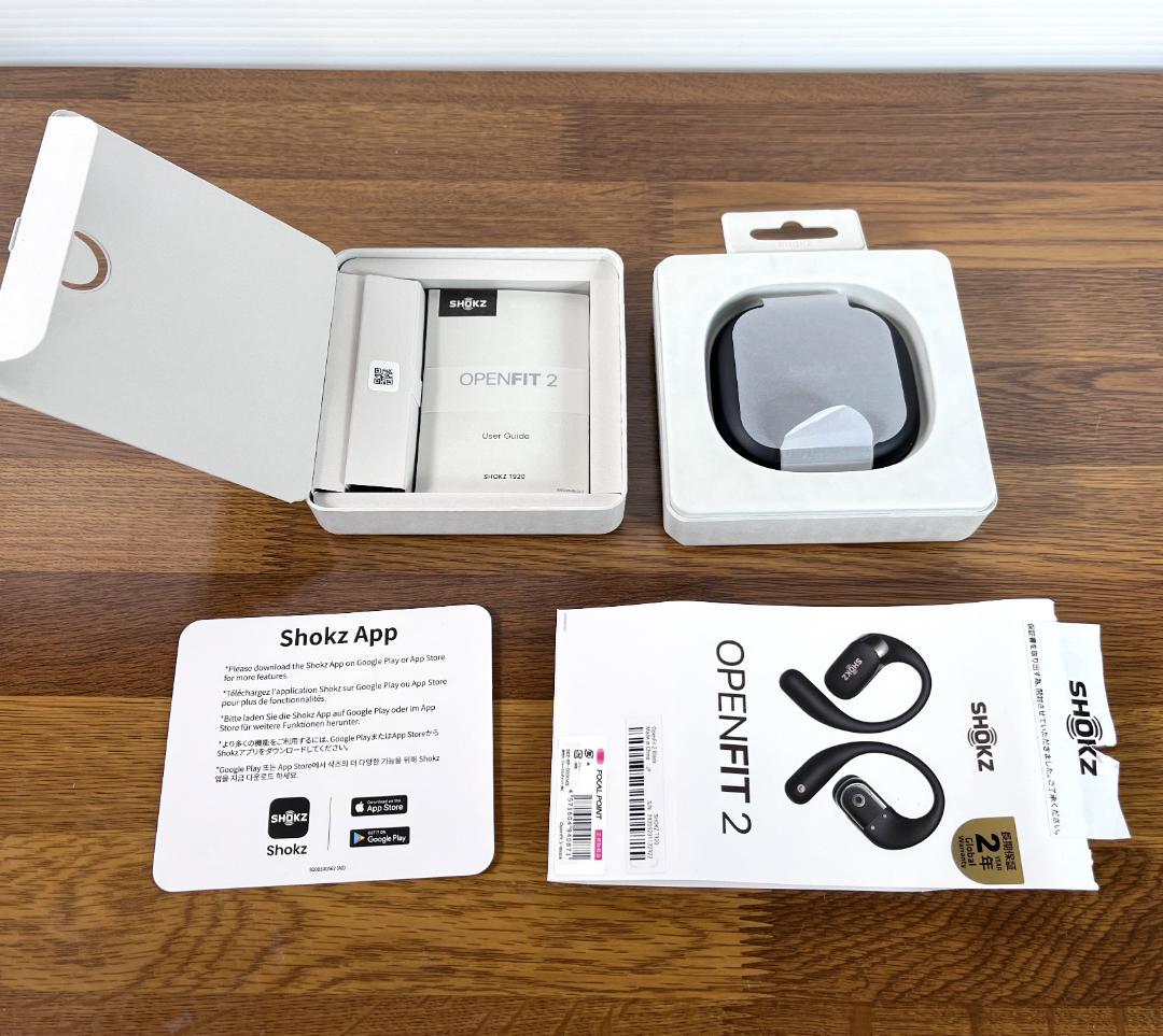 Shokz OpenFit2 オープンイヤー型 完全ワイヤレスイヤホン