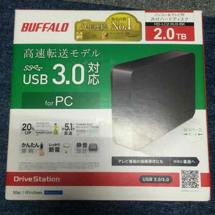BUFFALO 外付けHDD 2T