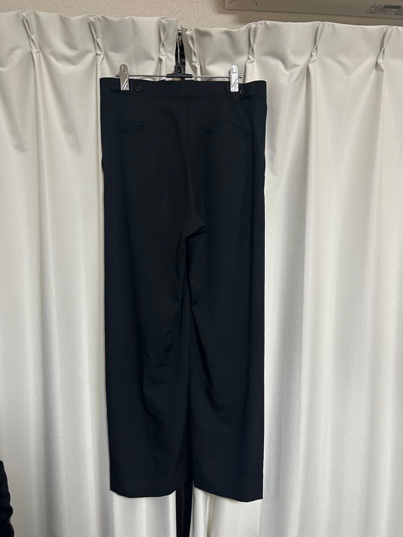パンツ YOKE 3pleated Wide-leg Trousers black 1