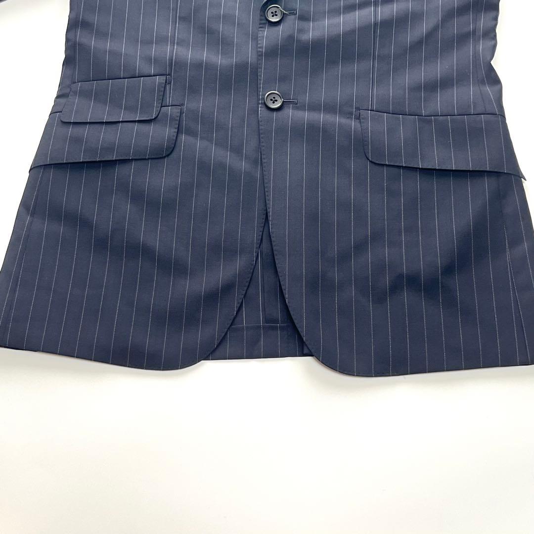 【美品】ポールスミスコレクション　スーツセット　ロロピアーナ　ストライプ　紺　M