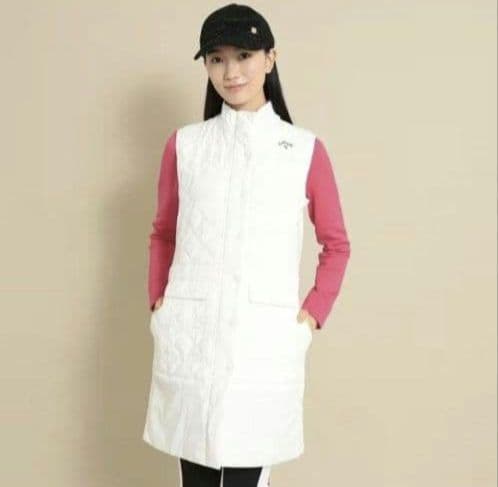 再再再値下げ新品　キャロウェイ　中綿ワンピースМ　白　定価26400円