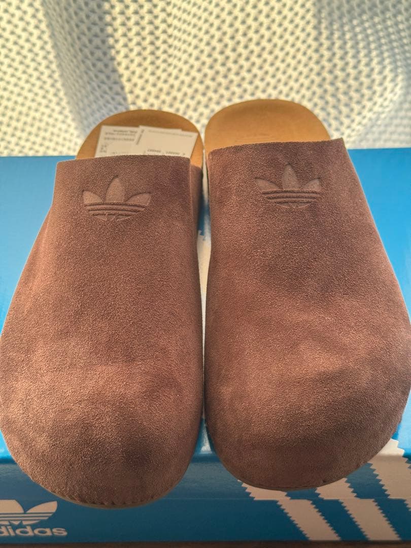 adidas スエード クロッグ サンダル ブラウン 26cm