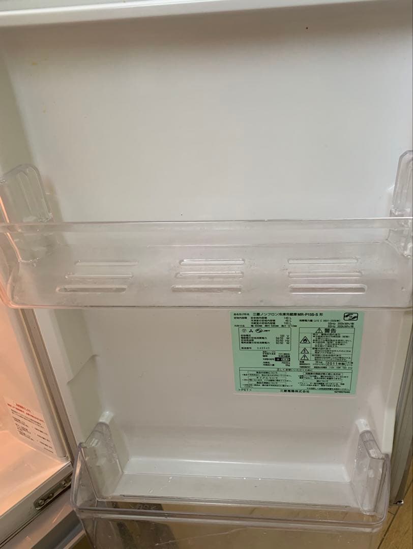 三菱電機　冷蔵庫・冷凍庫　146L 右開き2011年製　MR-P15S-S