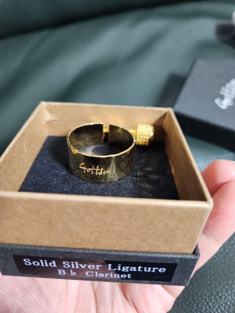 Gottsu 総銀 金メッキ リガチャー クラリネット用