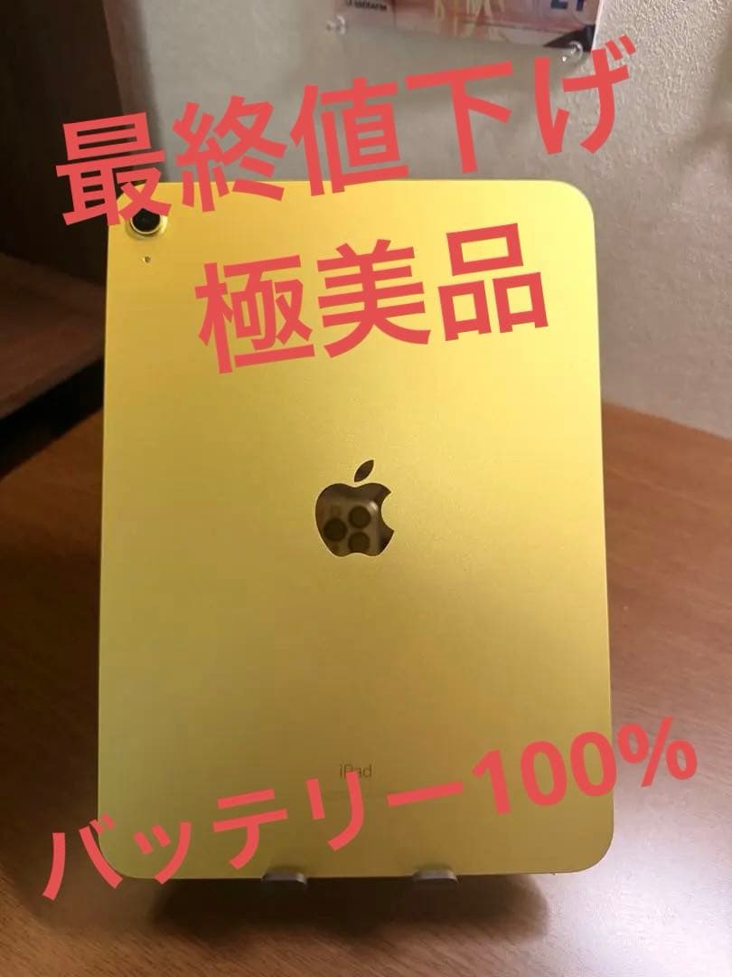 最終値下げ iPad 第10世代 64GB Wi-Fi 美品 バッテリー100%