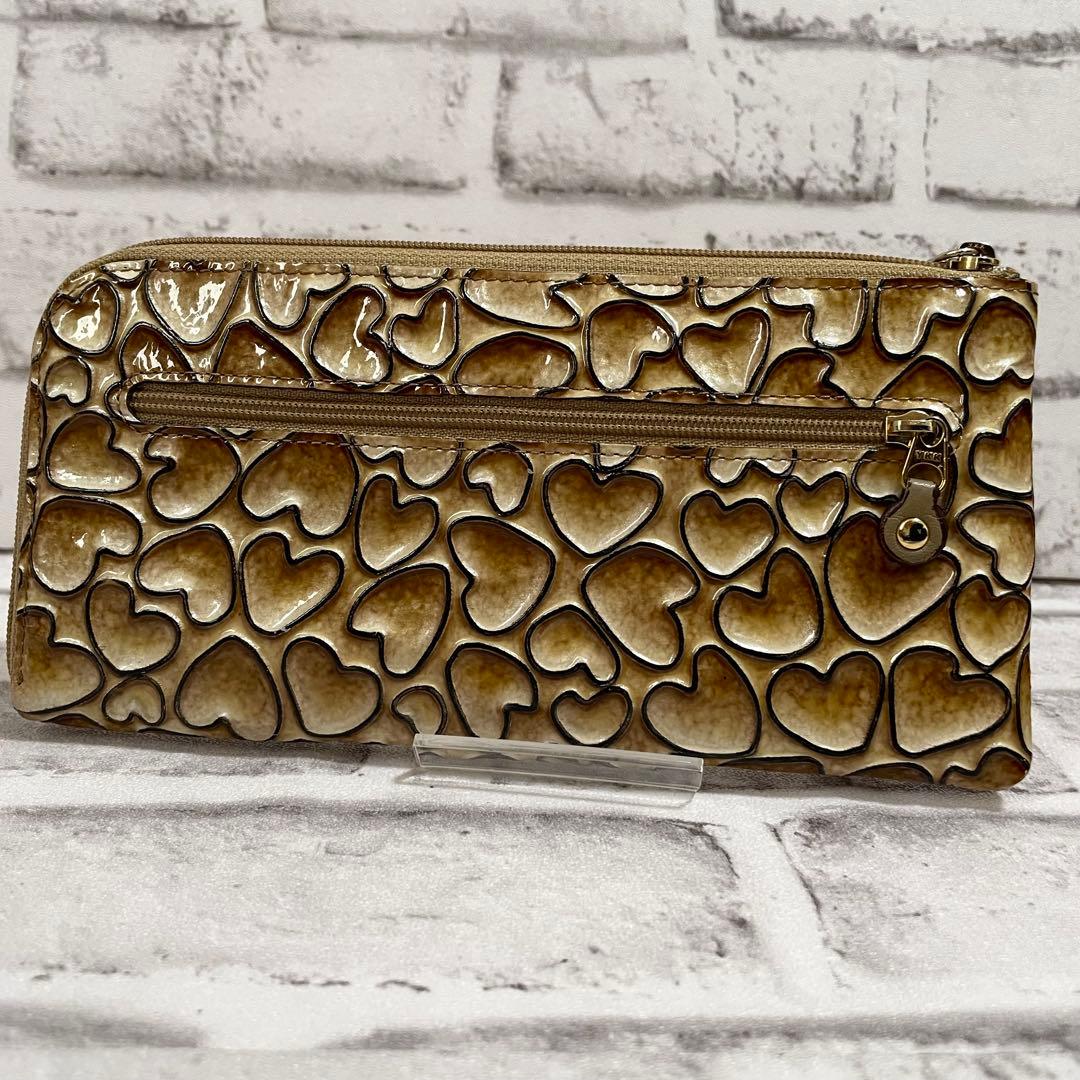 極美品✨アタオ　長財布　ハッピーシャワー　ハート総柄　ハッピーヴィトロ・プリマ