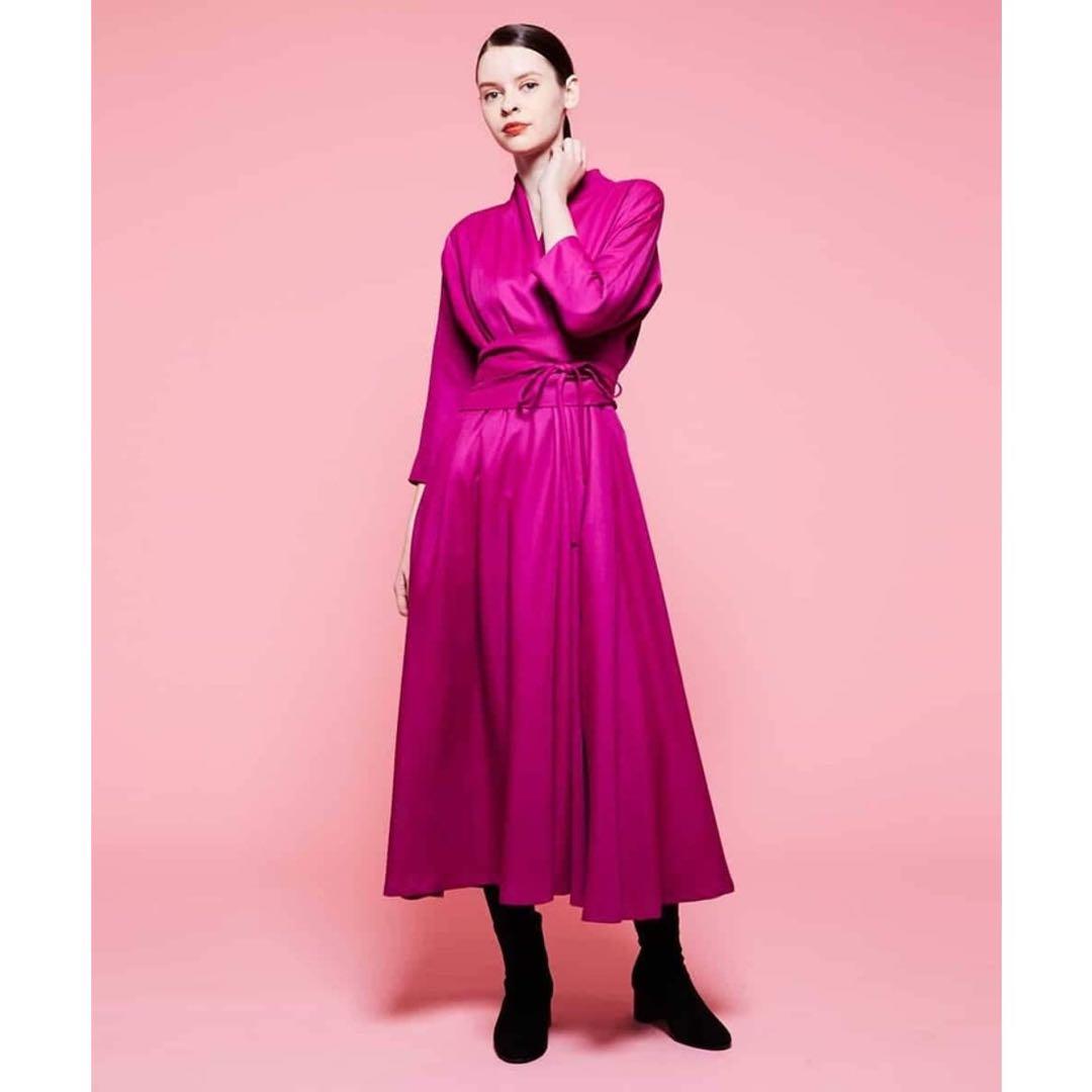 シビラ 24aw ラップ風 ロングワンピース Aライン フレア Sybilla