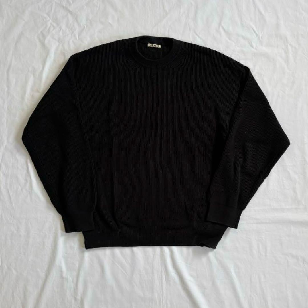 トップス AURALEE HARD TWIST COTTON RIB KNIT 4