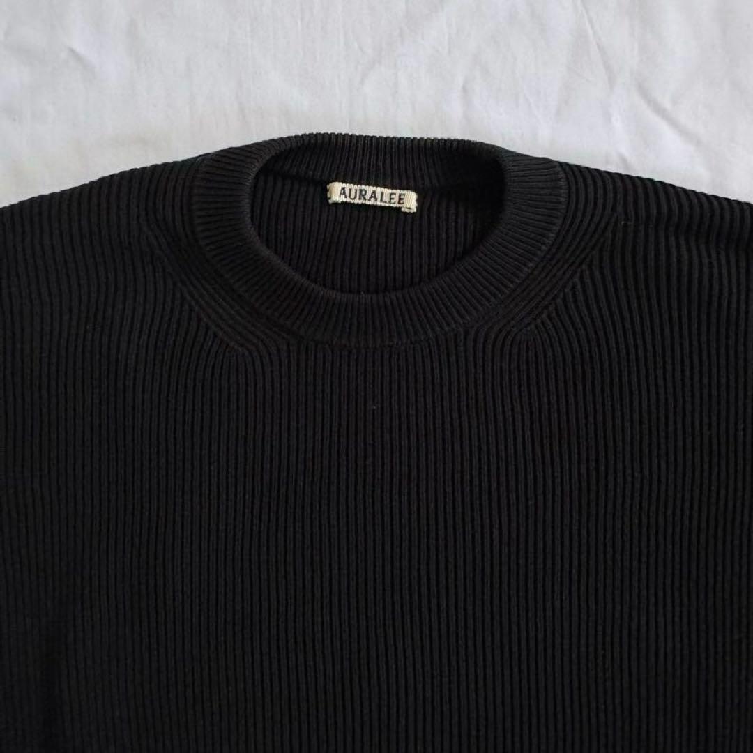 トップス AURALEE HARD TWIST COTTON RIB KNIT 4