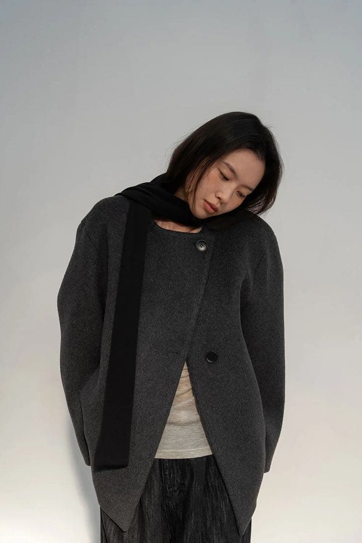 新品未使用　OHOTORO Aries Wool Coat charcoal