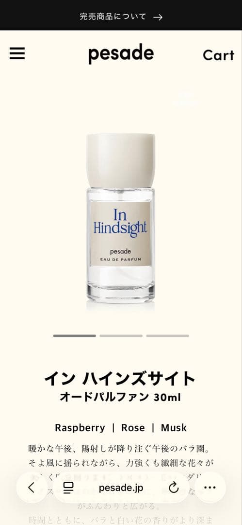 In Hindsight オードパルファン 30ml