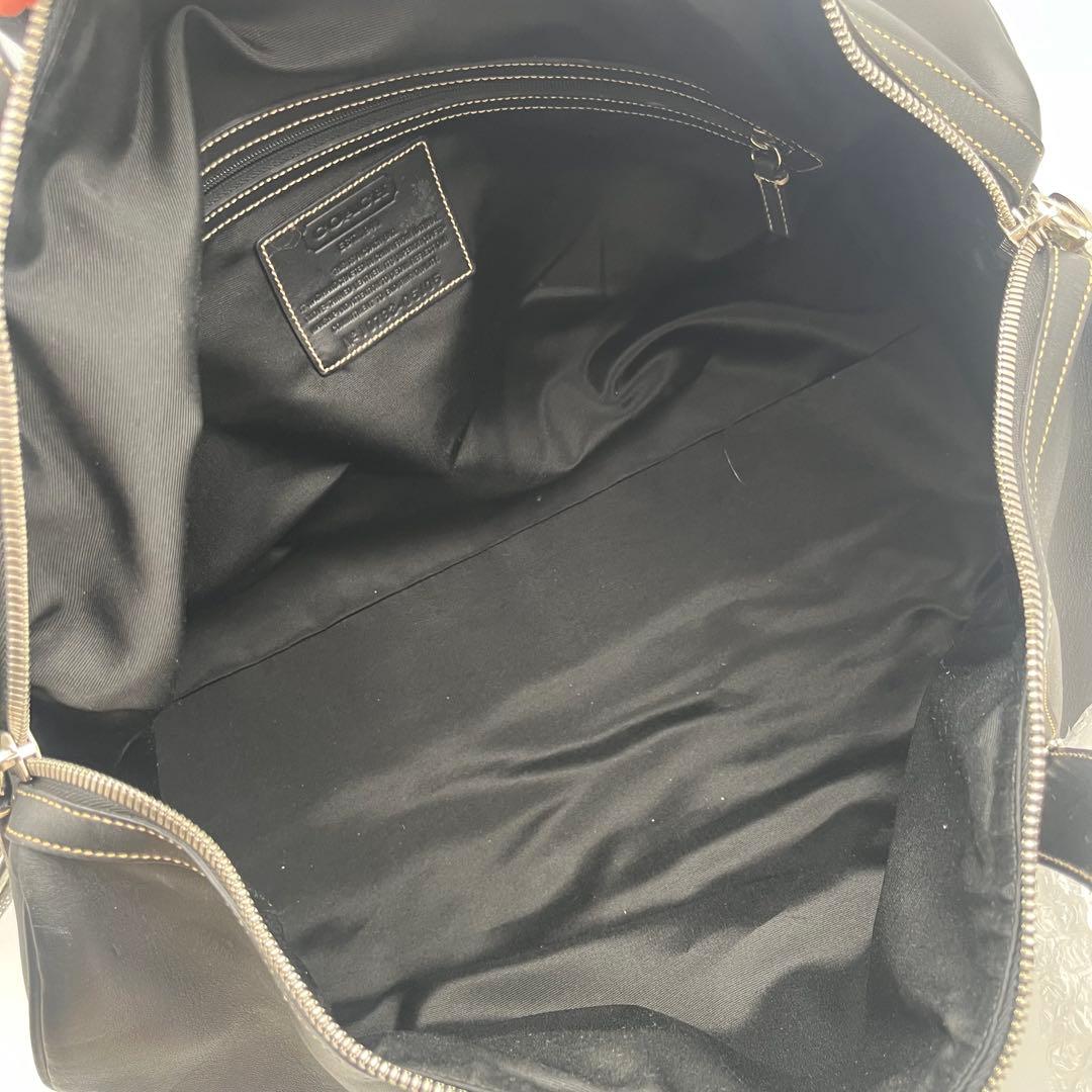 美品 コーチ 2way ボストンバッグ 旅行バッグ ブラック 黒 レザー