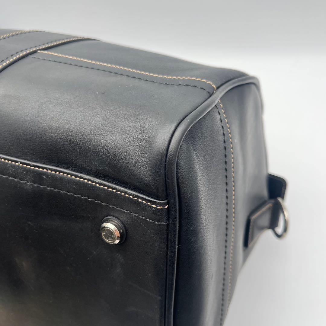 美品 コーチ 2way ボストンバッグ 旅行バッグ ブラック 黒 レザー