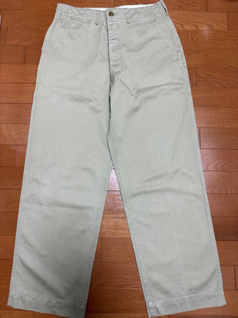 40s 当時物 M45 US ARMY 45カーキ チノ W34 L31