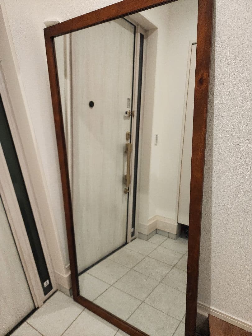 木製フレーム 縦長スタンドミラー 180cm×80cm