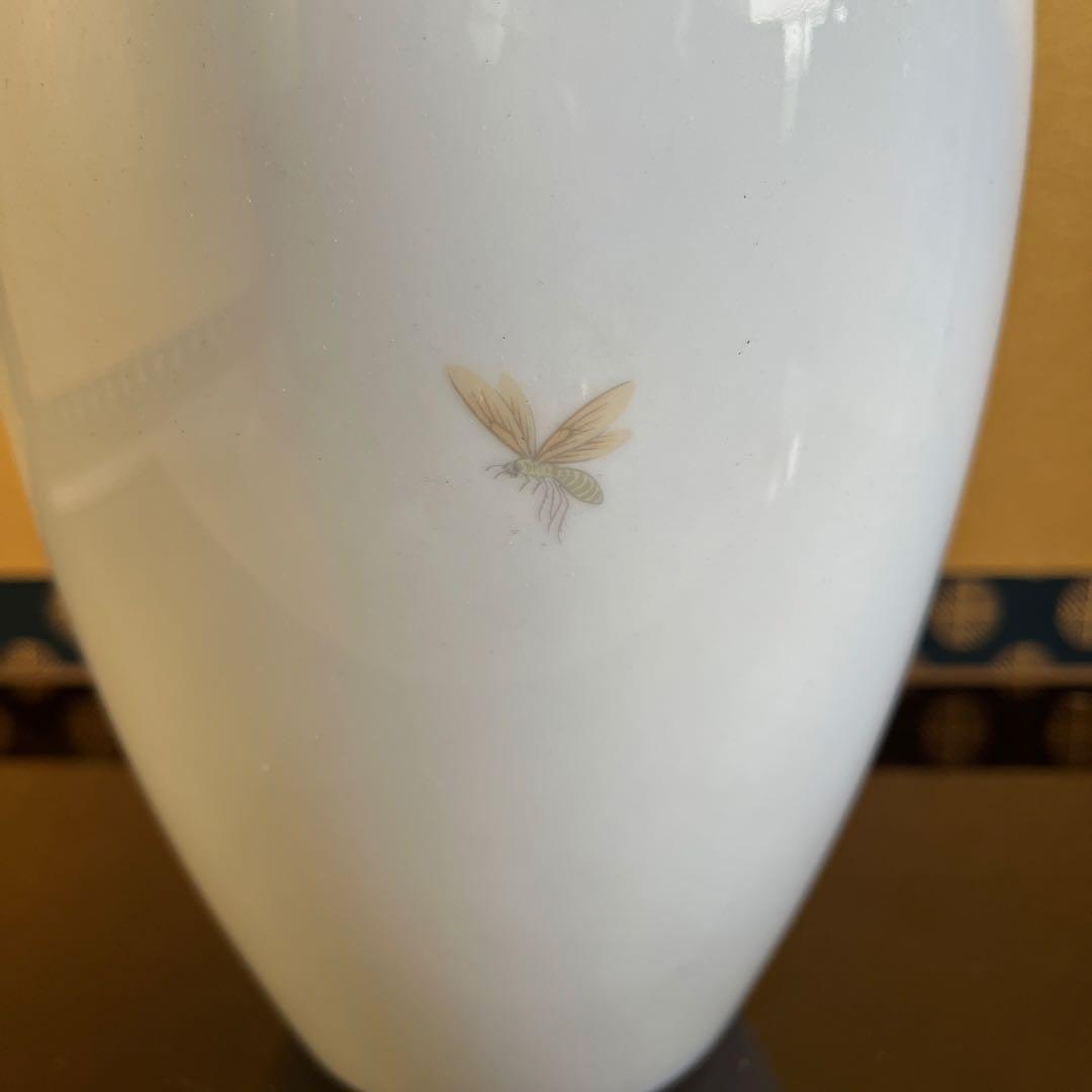 なつ【新品未使用】染付官窯 深川製磁 花瓶 花入 フラワーベース