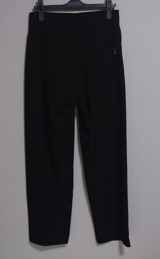 パンツ TTTMSW/Polyester straight slacks (BLACK)