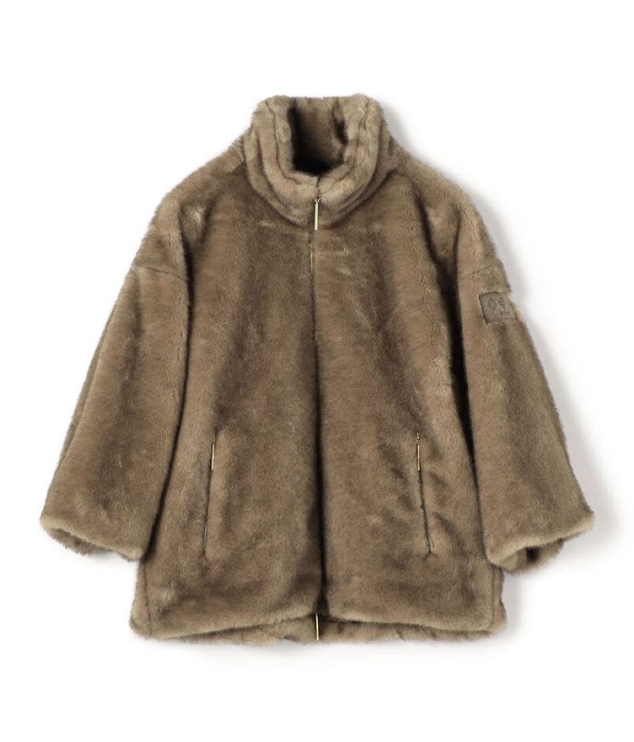 【美品】TATRAS ファーブルゾンコート　トゥモローランド別注　ブラウン