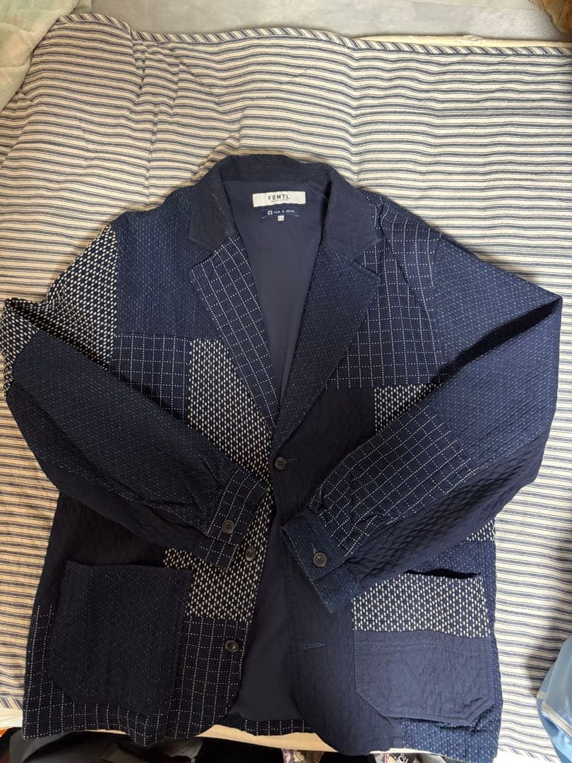 未使用に近いFDMTL ネイビー パッチワーク テーラードJK