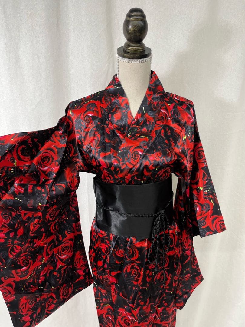 N403 NieR CLOTHING 浴衣 サテン 総柄