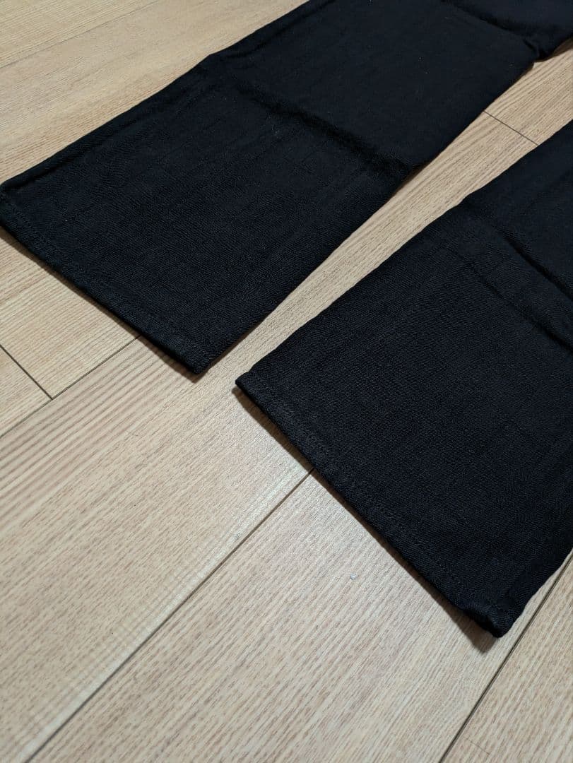 超希少未使用に近い！人気シャドーチェック　ブラックカラー　騎士刺繍　デニム⑥