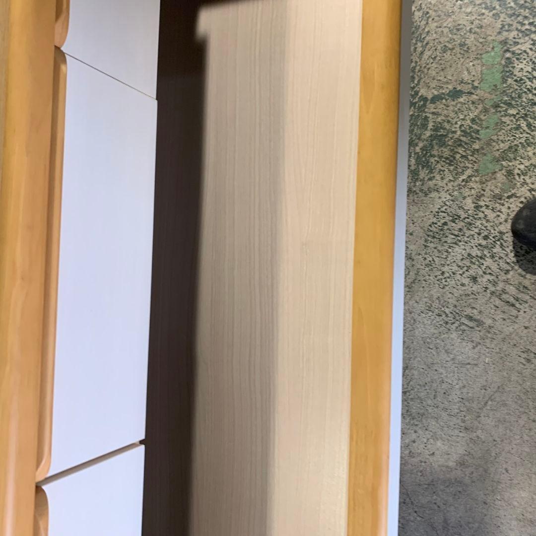 J312\" ホワイト/ ナチュラル 色 5杯 ローチェスト W1200