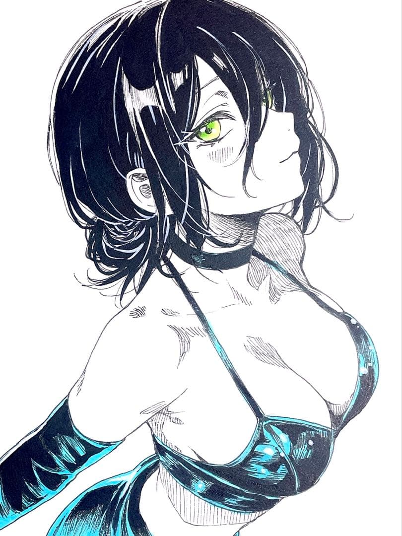 S*き様 【一点物】手描きイラスト　ファンアート　チェンソーマン　レゼ　アナログ