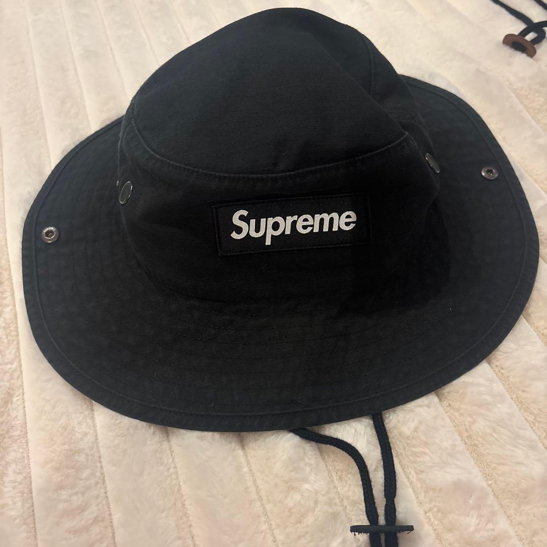 Supreme ブラック バケットハット S/M