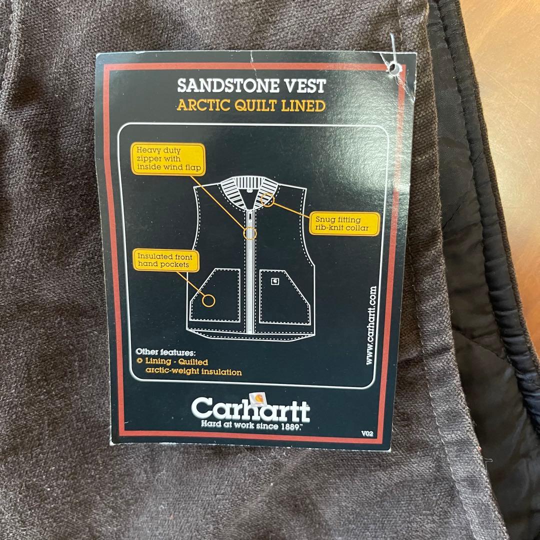 CARHATT ダックベスト V02 DKB Lサイズ★ブラウン★デッドストック