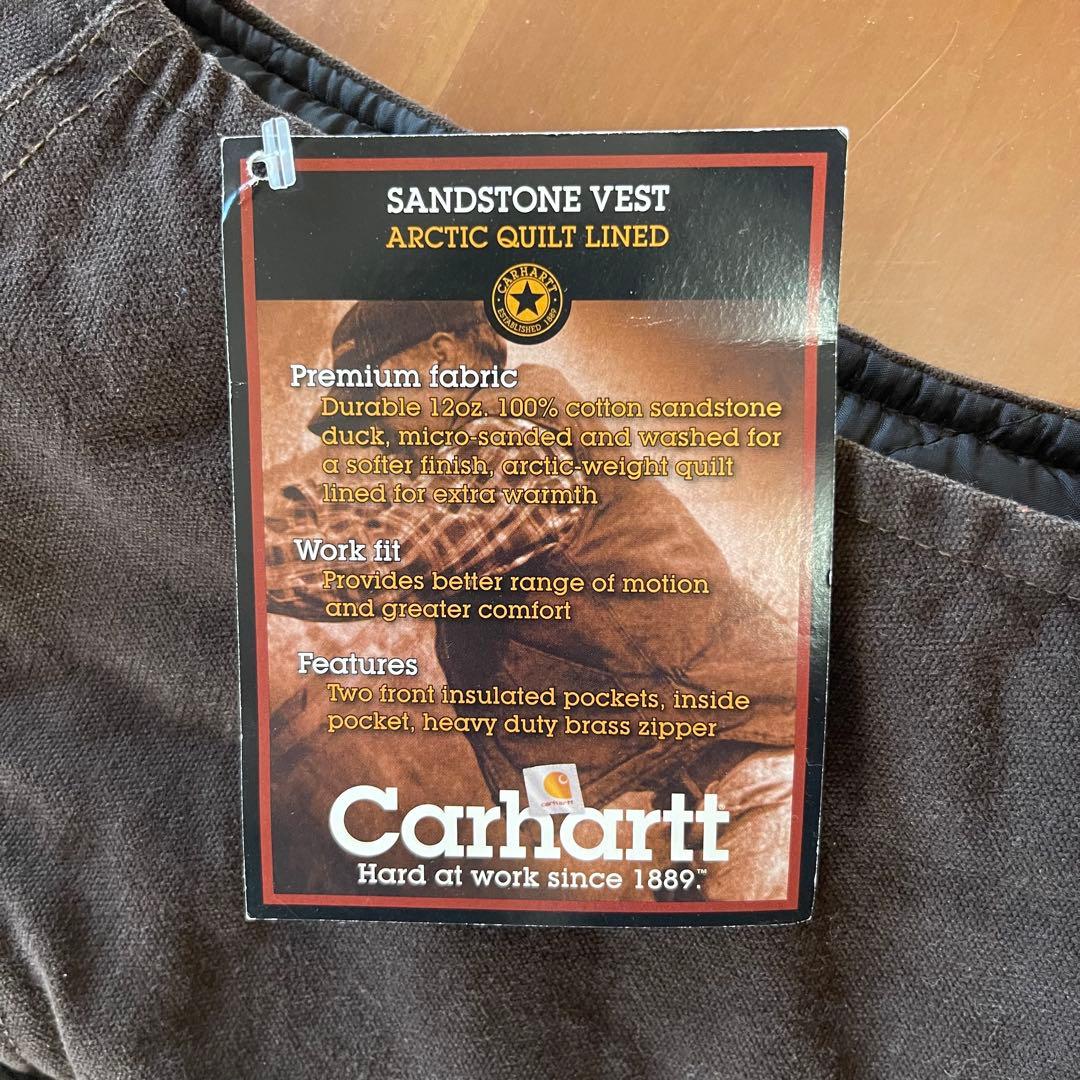 CARHATT ダックベスト V02 DKB Lサイズ★ブラウン★デッドストック