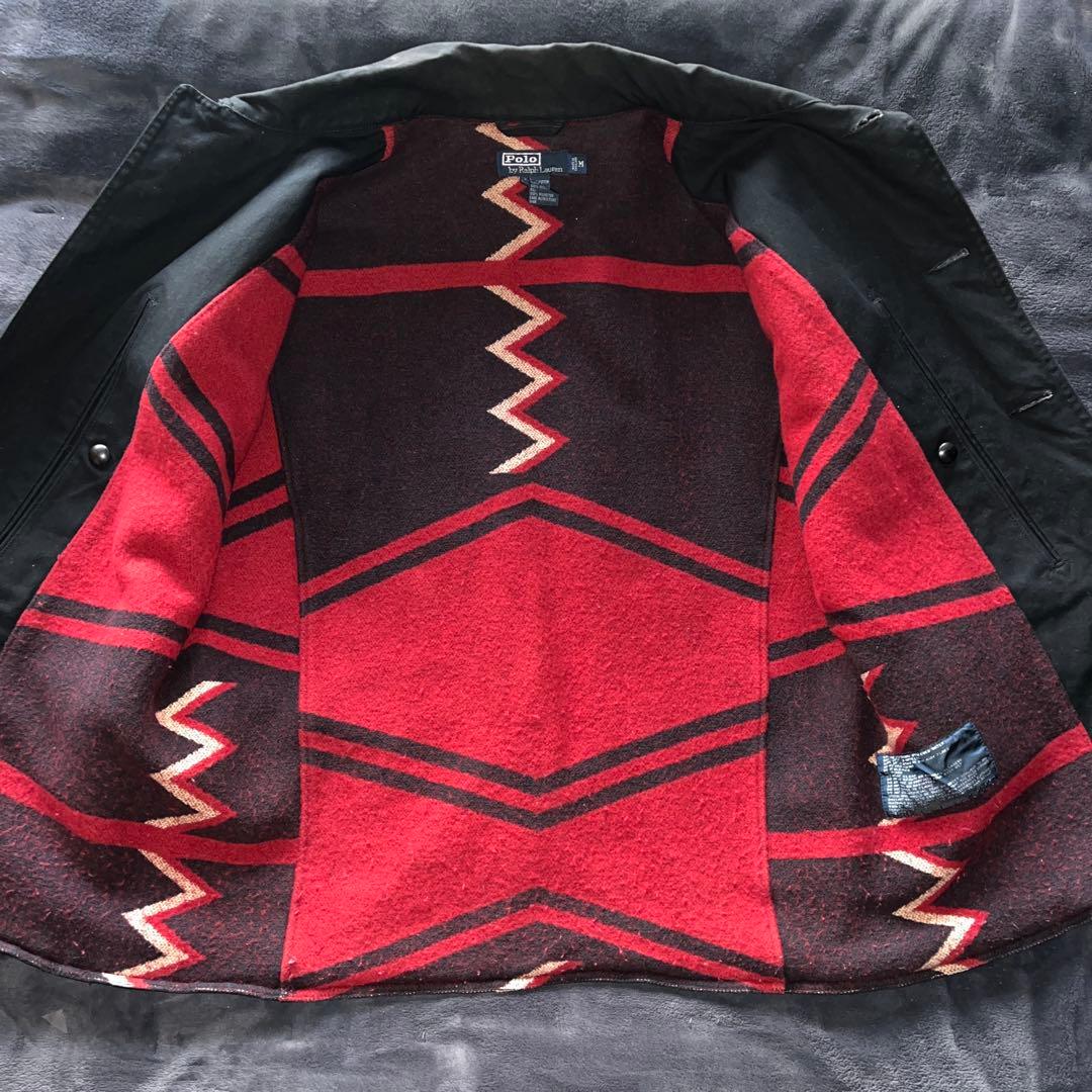 90S ヴィンテージ ラルフローレン ハンティングジャケット M ネイティブ柄