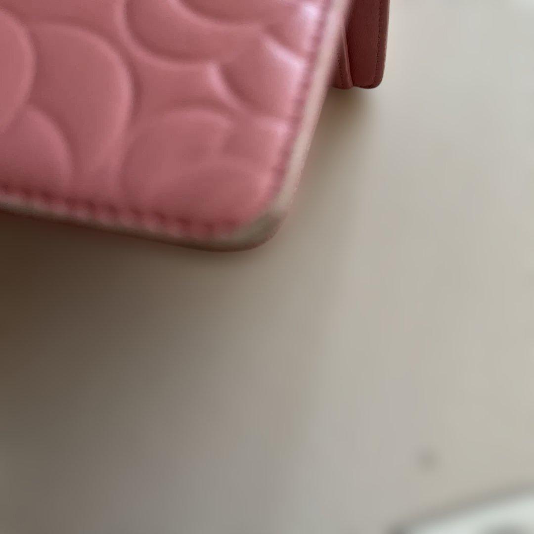 CHANEL ピンク 長財布 フラワーパターン