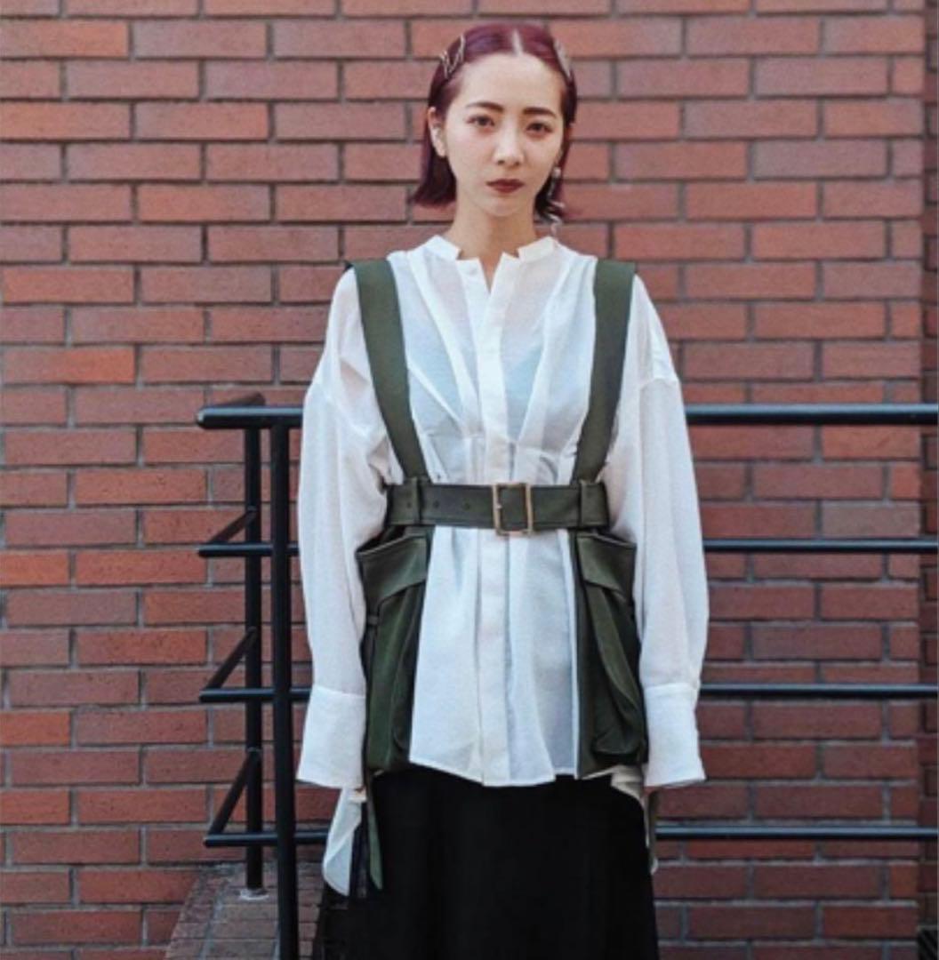 UN3D. サスペンダーボディバッグベルト カーキ