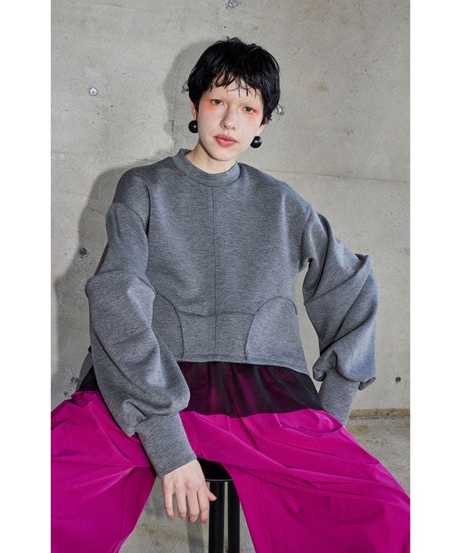 トップス OMMO MESH DOCKING WAVE TOP